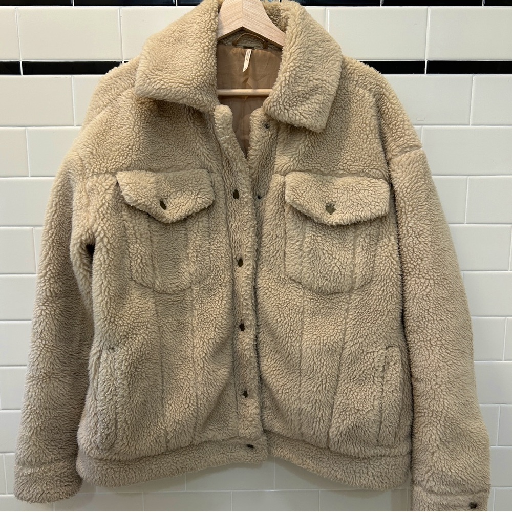 Free People We The Free Teddy Jacket - Small